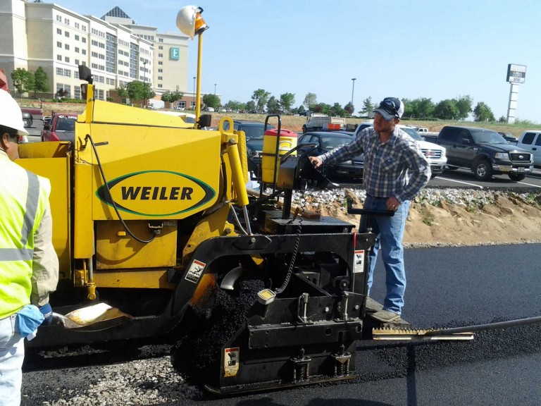 Parking lot paving