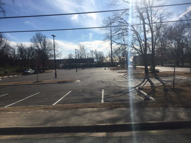 Parking lot paving