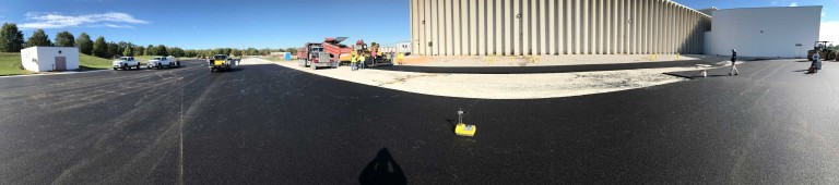 Parking lot paving