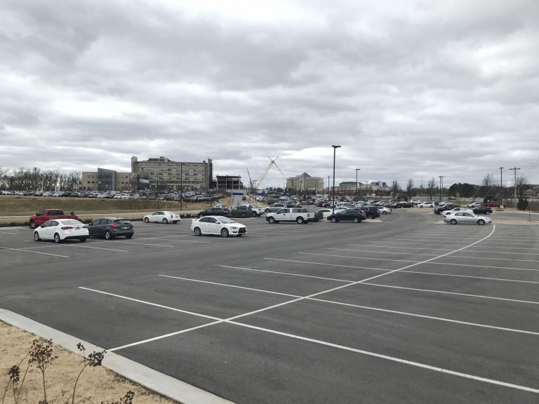 Parking lot paving