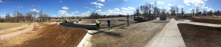 Municipal park paving