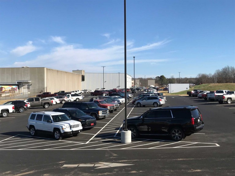 Parking lot paving